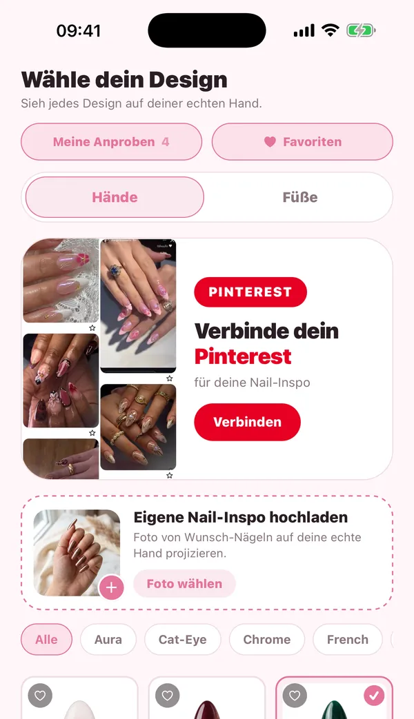 NAILD, Auswahl von Nageldesigns mit Inspiration aus Pinterest